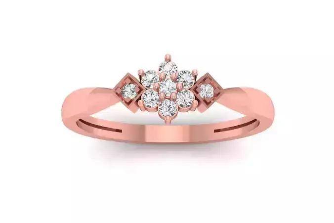 Solitaire Wedding Engagement Women Rings Cluster Band Ring