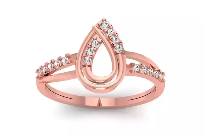 Solitaire Wedding Engagement Women Rings Pear Shape Ring