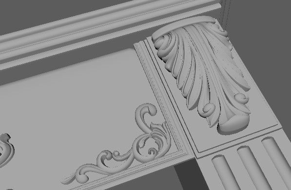 carved fireplace 3D model_7