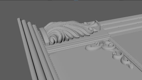 carved fireplace 3D model_8