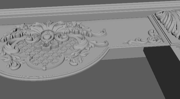 carved fireplace 3D model_10