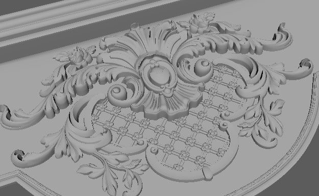 carved fireplace 3D model_6