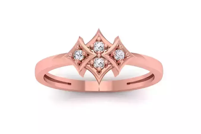 Solitaire Wedding Engagement Women Rings Minimalist Band