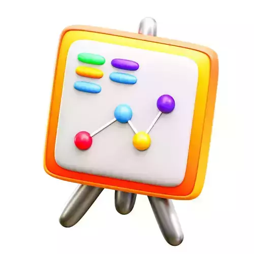 Presentation whiteboard dots and arrows