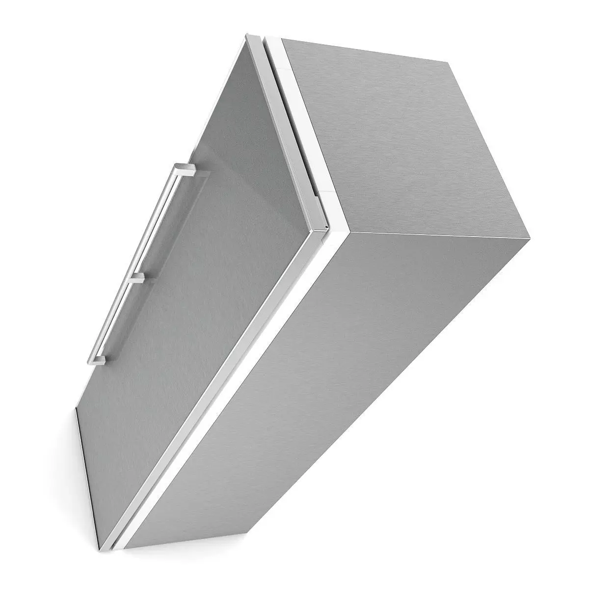 Refrigerator stainless steel cabinet 3D model_0
