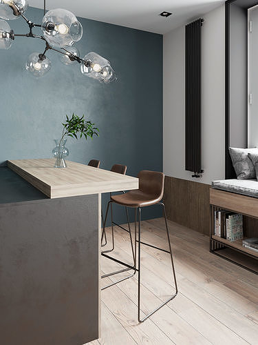 Basmanny modern living room with city 3D model 5