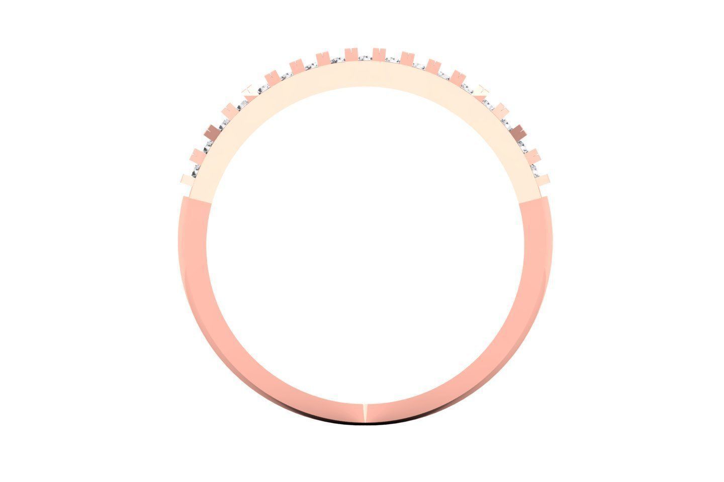 Solitaire Wedding Engagement Women Band Rings 4 Band Ring 3D print model_3