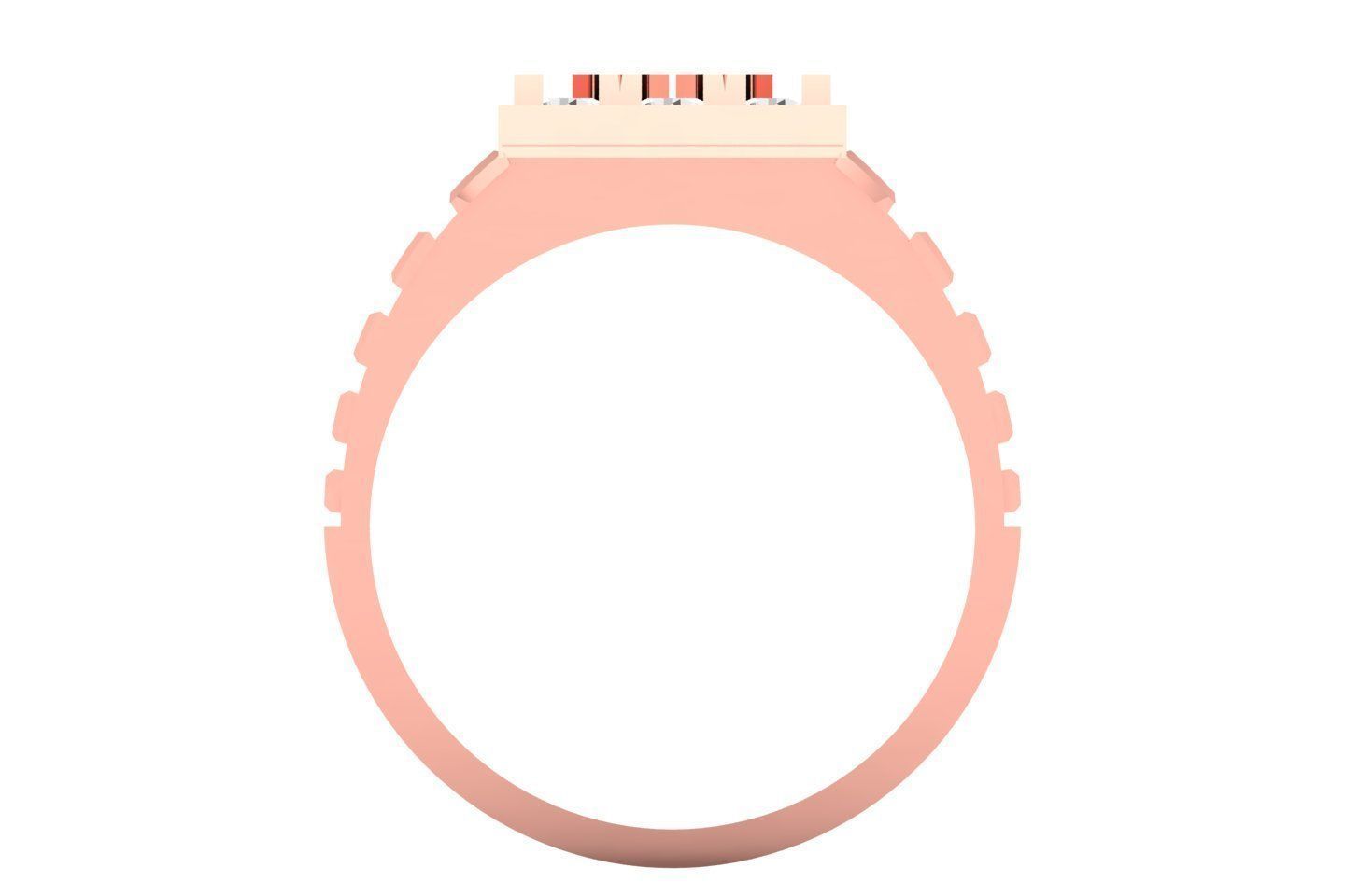 Solitaire Wedding Engagement Rings Signet Ring 3D print model_1