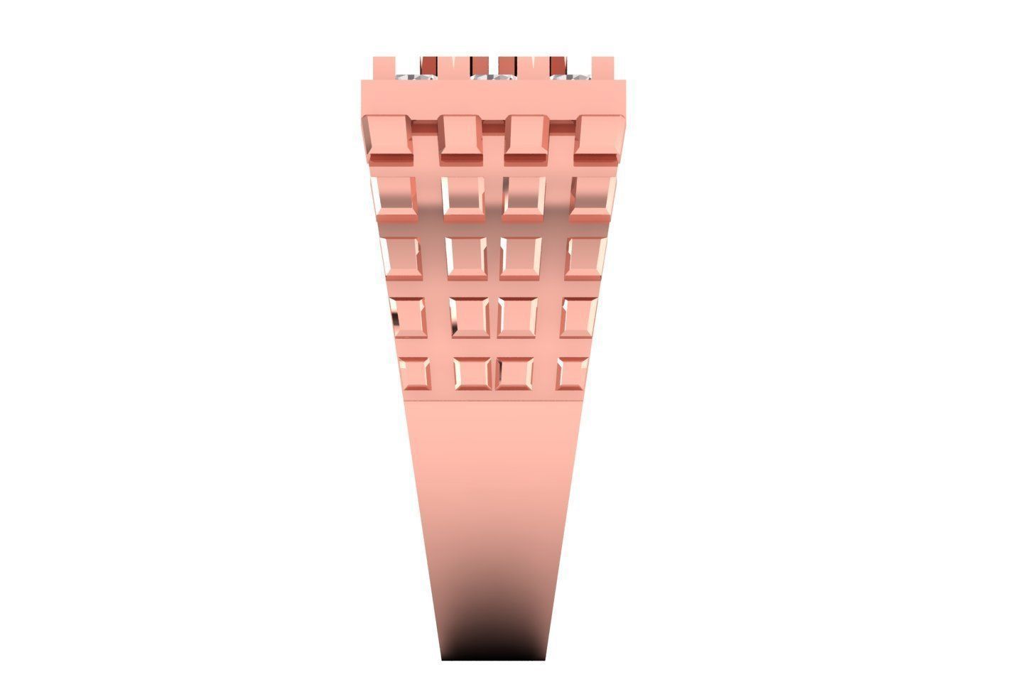 Solitaire Wedding Engagement Rings Signet Ring 3D print model_3