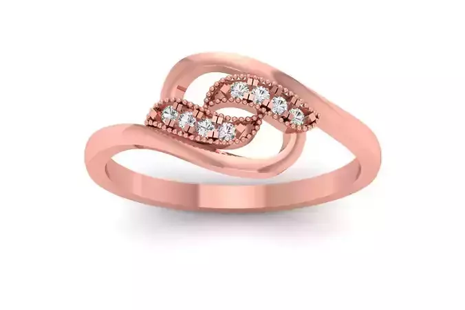 Solitaire Wedding Engagement Women Rings Diversion Ring 3D print model