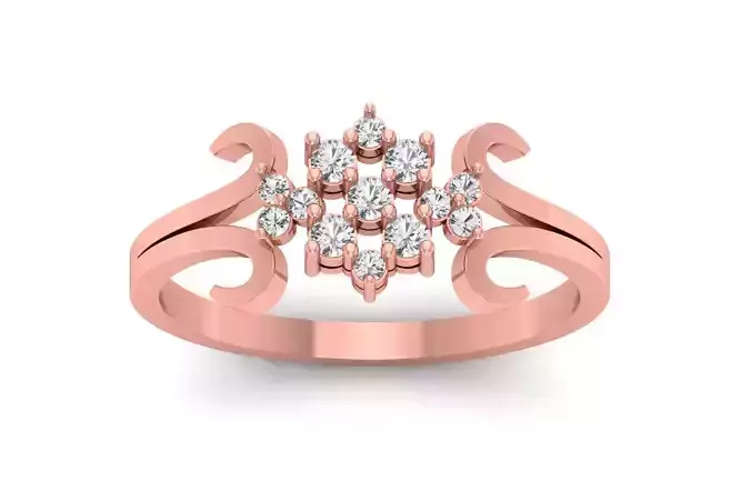 Solitaire Wedding Engagement Women Rings Cluster Ring