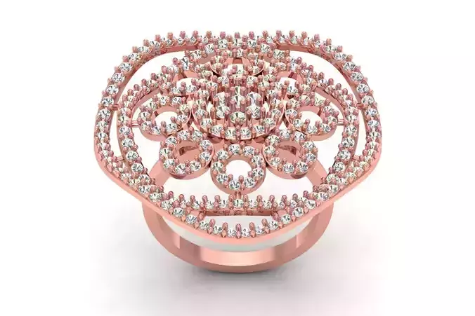 Solitaire Wedding Engagement Women Rings Cluster Flower Ring