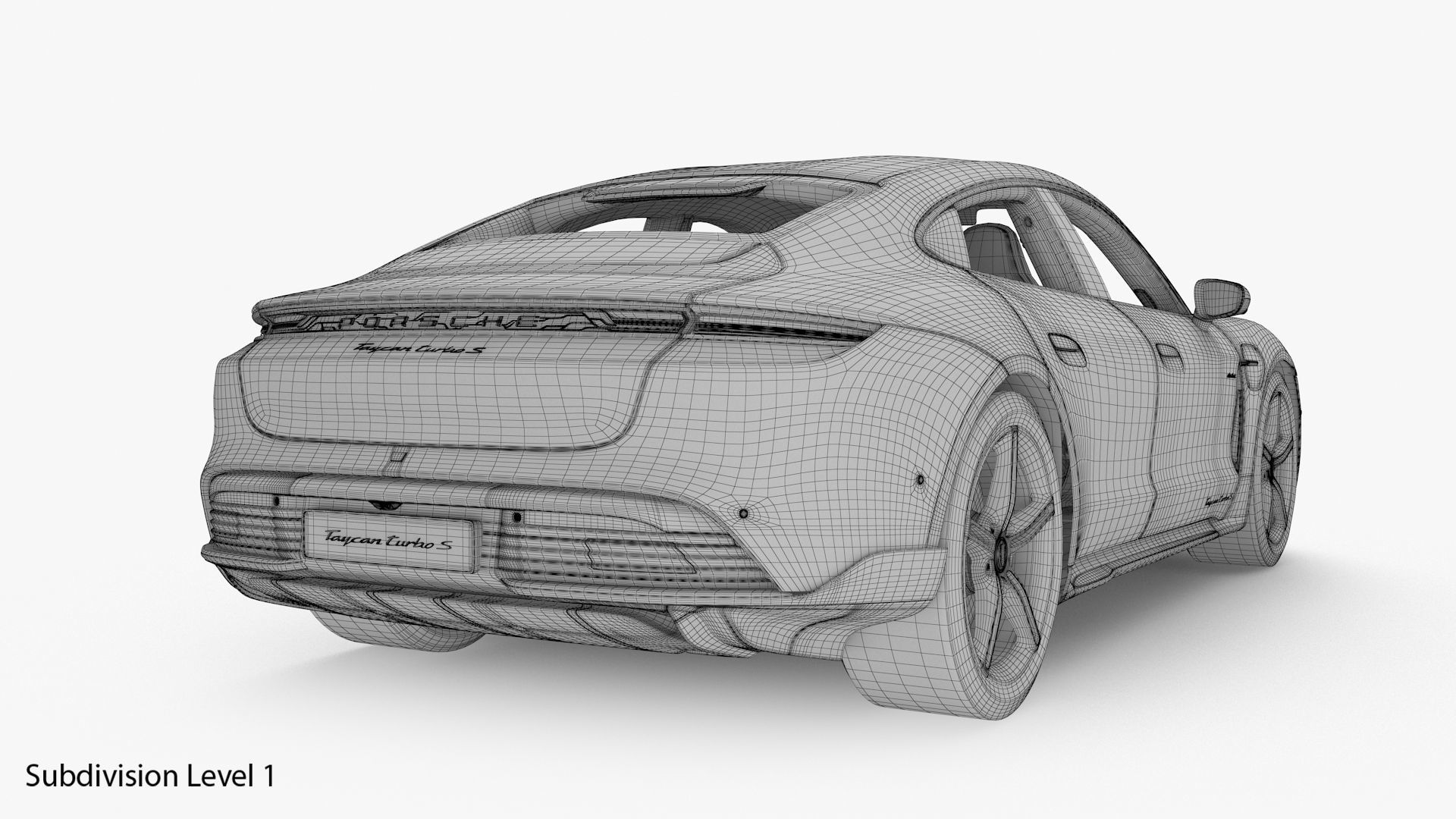 Porsche Taycan Turbo S 2020 3D model_3