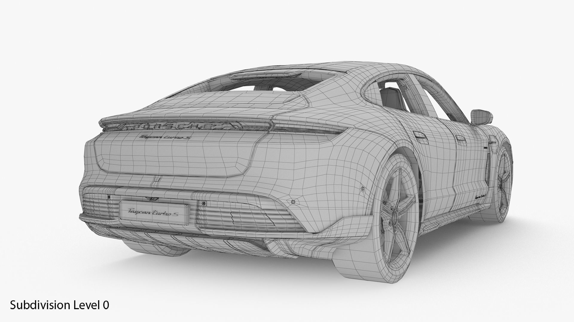 Porsche Taycan Turbo S 2020 3D model_2