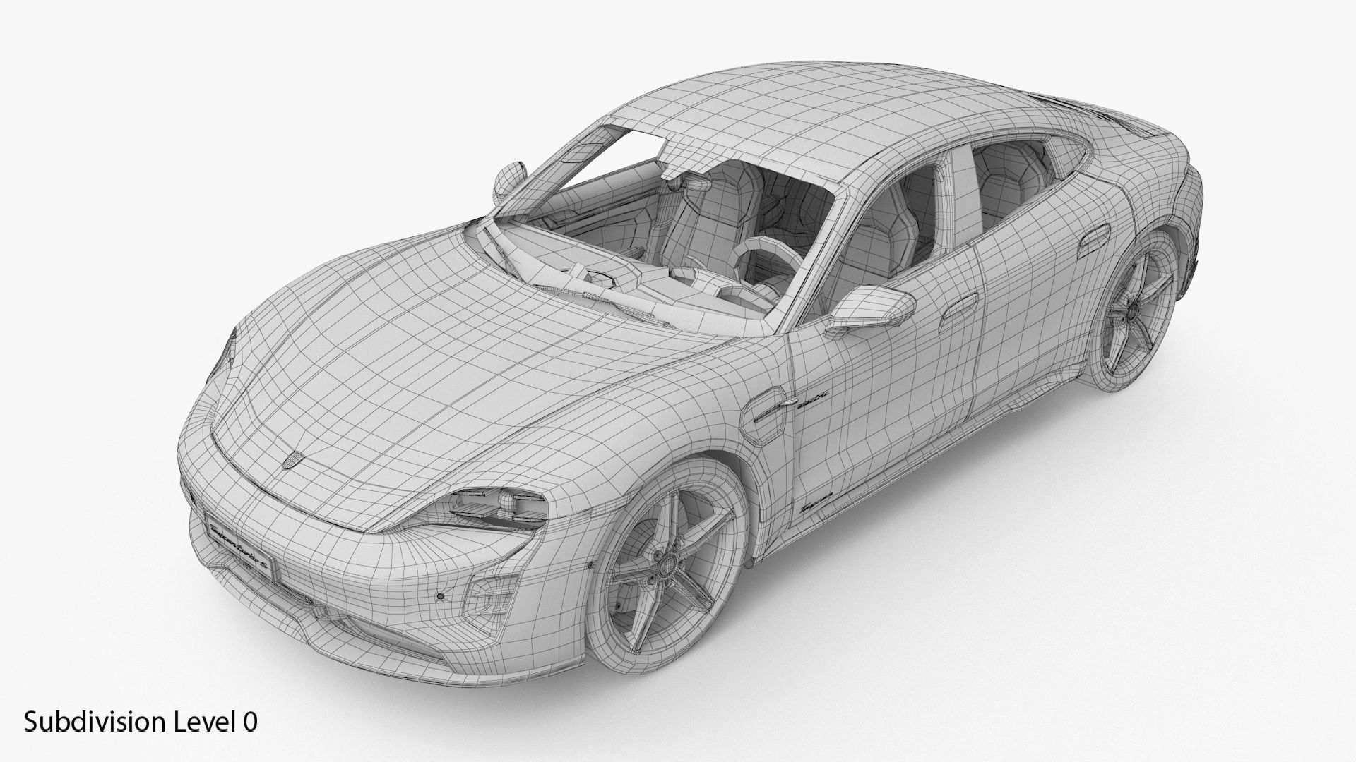 Porsche Taycan Turbo S 2020 3D model_7