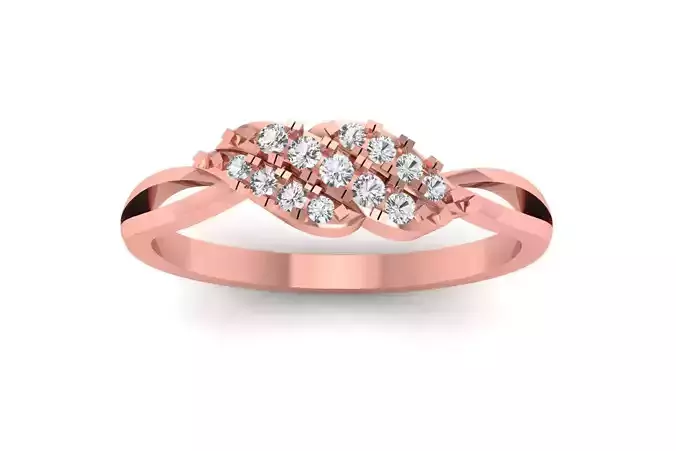 Solitaire Wedding Engagement Women Rings Minimalist Band