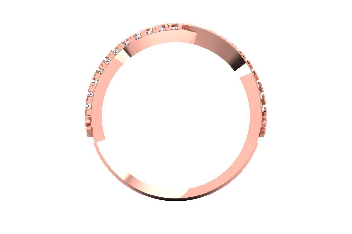 Solitaire Wedding Engagement Women Band Rings Love Band 3D print model_1