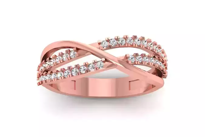 Solitaire Wedding Engagement Women Band Rings Love Band 3D print model