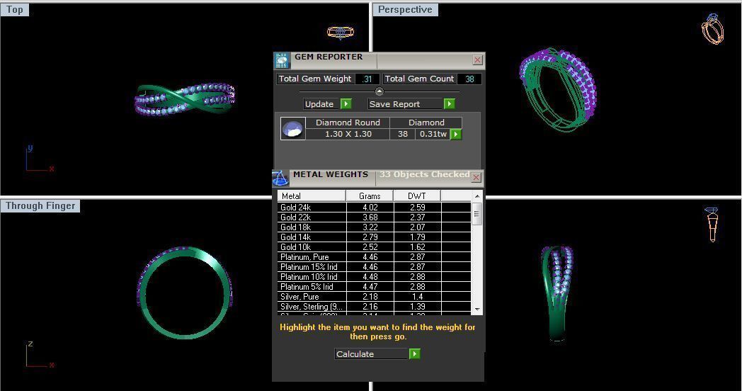 Solitaire Wedding Engagement Women Band Rings Love Band 3D print model_4