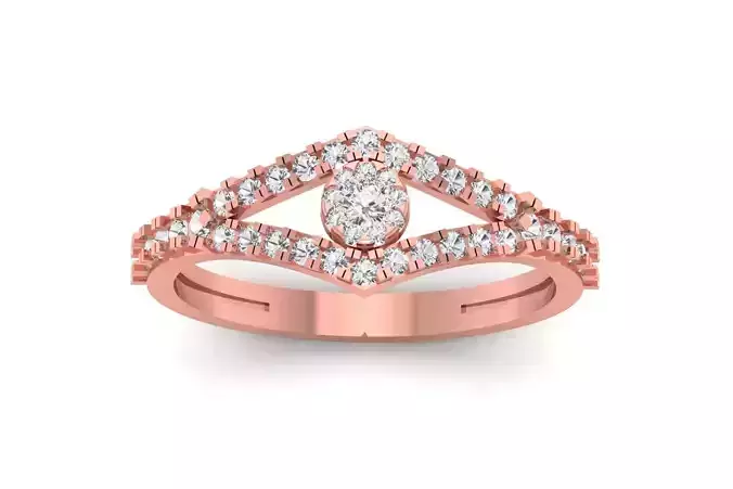 Solitaire Wedding Engagement Women Rings Split Shank Ring