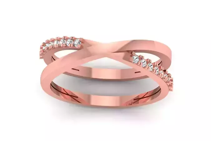 Solitaire Wedding Engagement Women Rings Band 3D print model