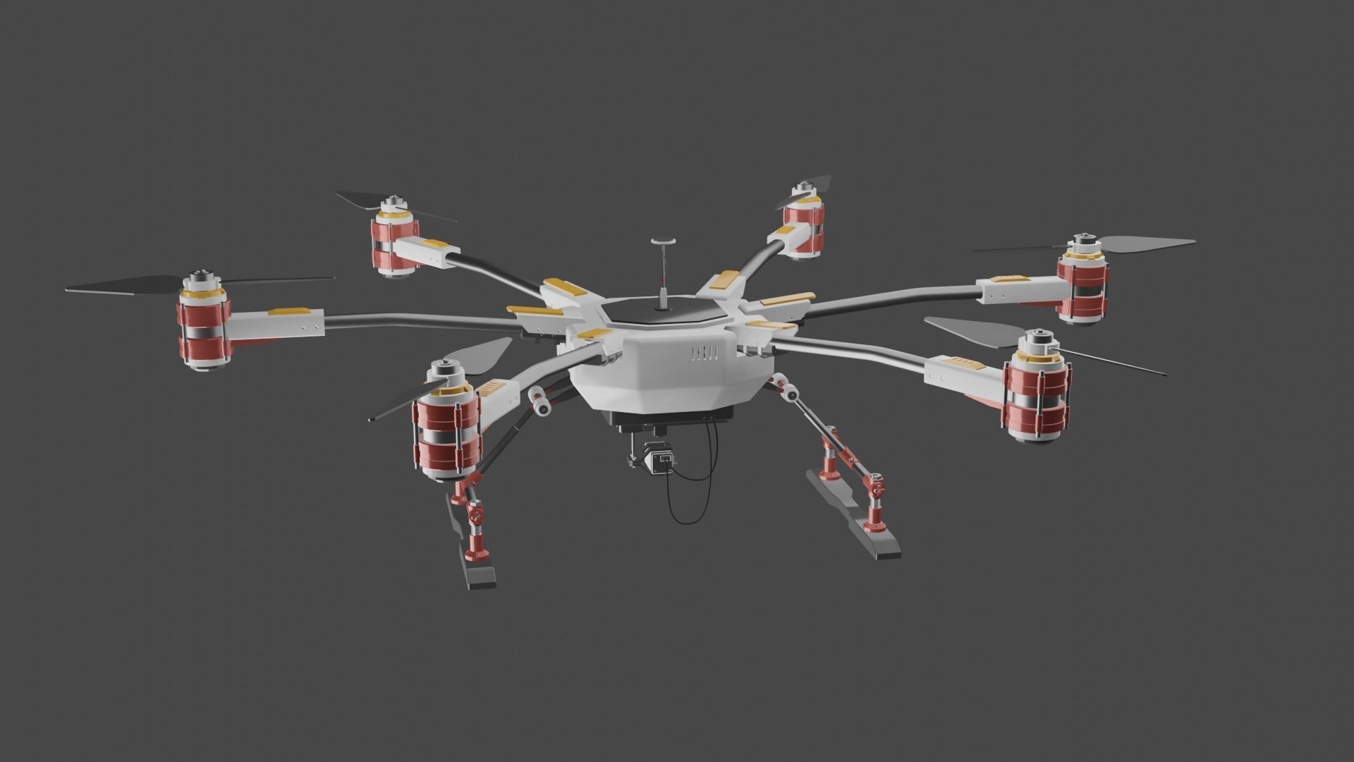 Drone with four propellers free 3D model | CGTrader