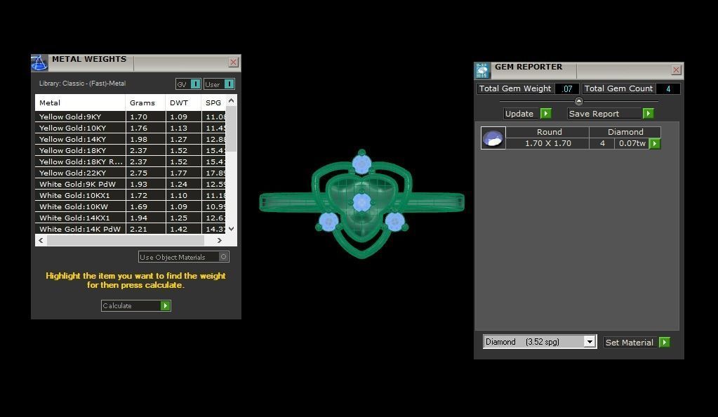 Solitaire Wedding Engagement Women Flower Cluster Ring 3D print model_3