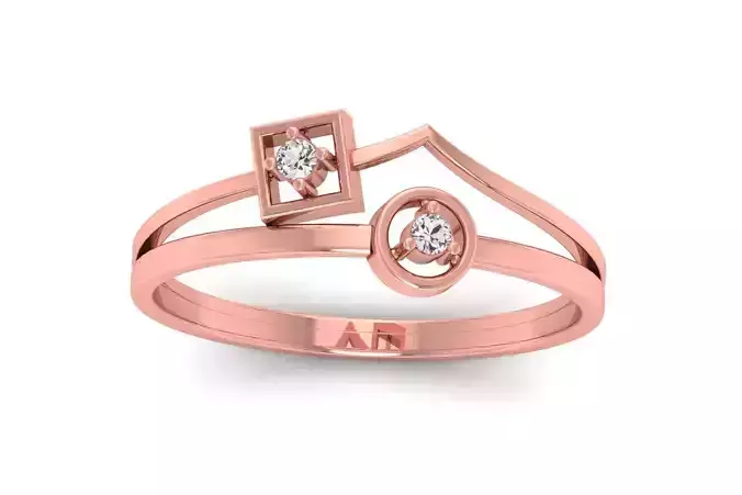 Solitaire Wedding Engagement Women Rings Multi Band Ring 3D print model