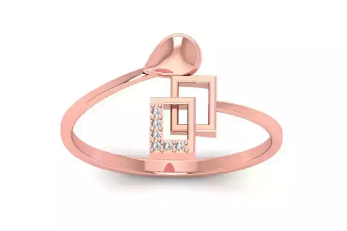 Solitaire Wedding Engagement Women Rings Open End Bypass Ring