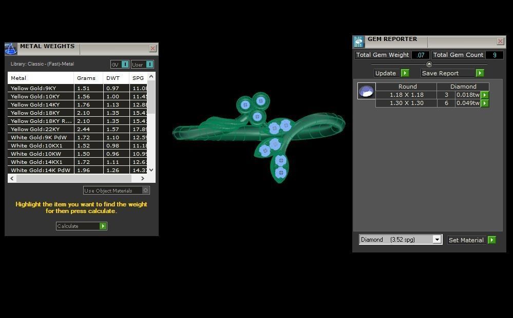 Solitaire Wedding Engagement Women Flower Bypass Ring 3D print model_3