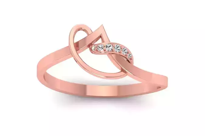 Solitaire Wedding Engagement Women Rings Curve Band Ring