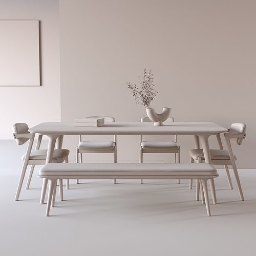 Dining Room Interior ID 400 3D model 6