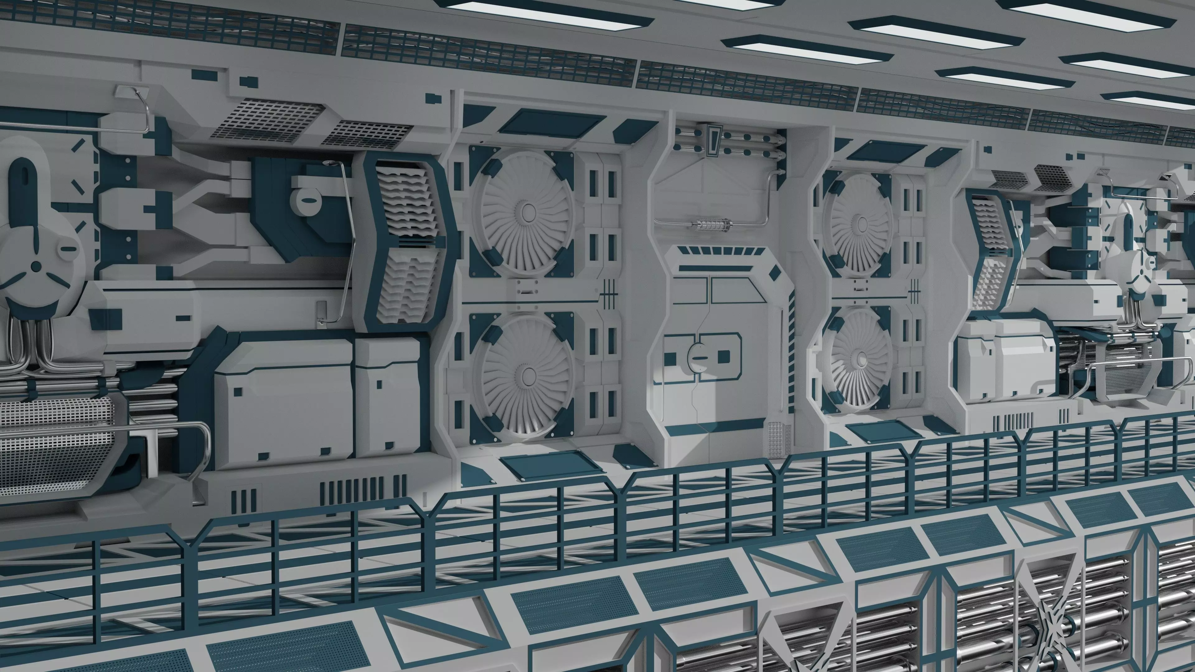 25 SCI-FI ENVIROMENT PANEL KITBASH 3D model_0