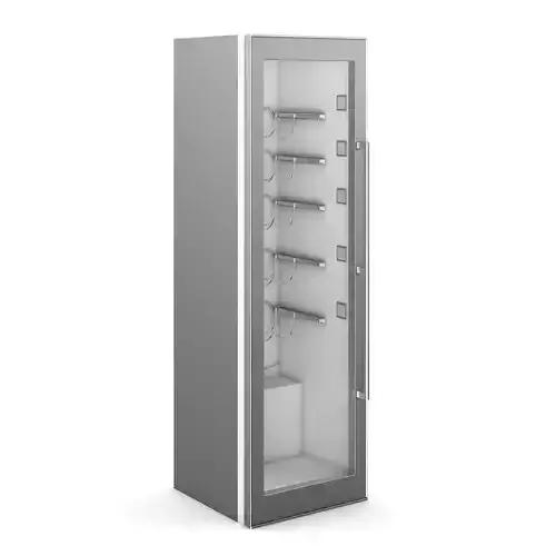Refrigerator stainless steel gun cabinet with glass door
