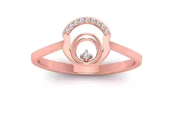Solitaire Wedding Engagement Women Rings Moon Ring