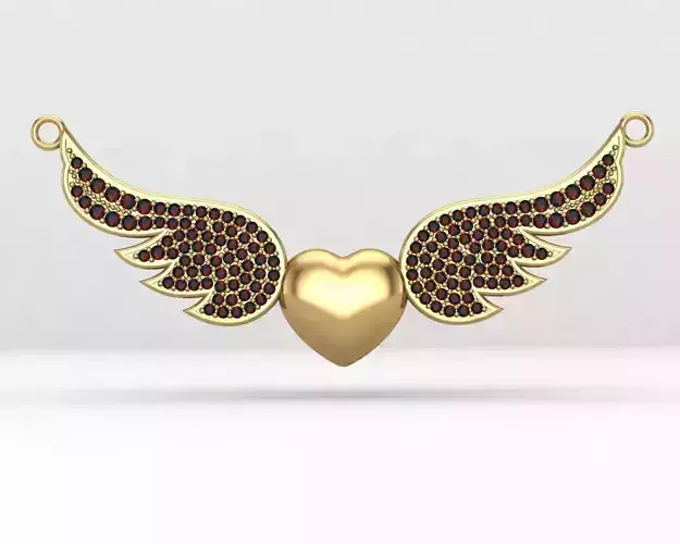 Wings necklace jewelry 24-MP 3D print model