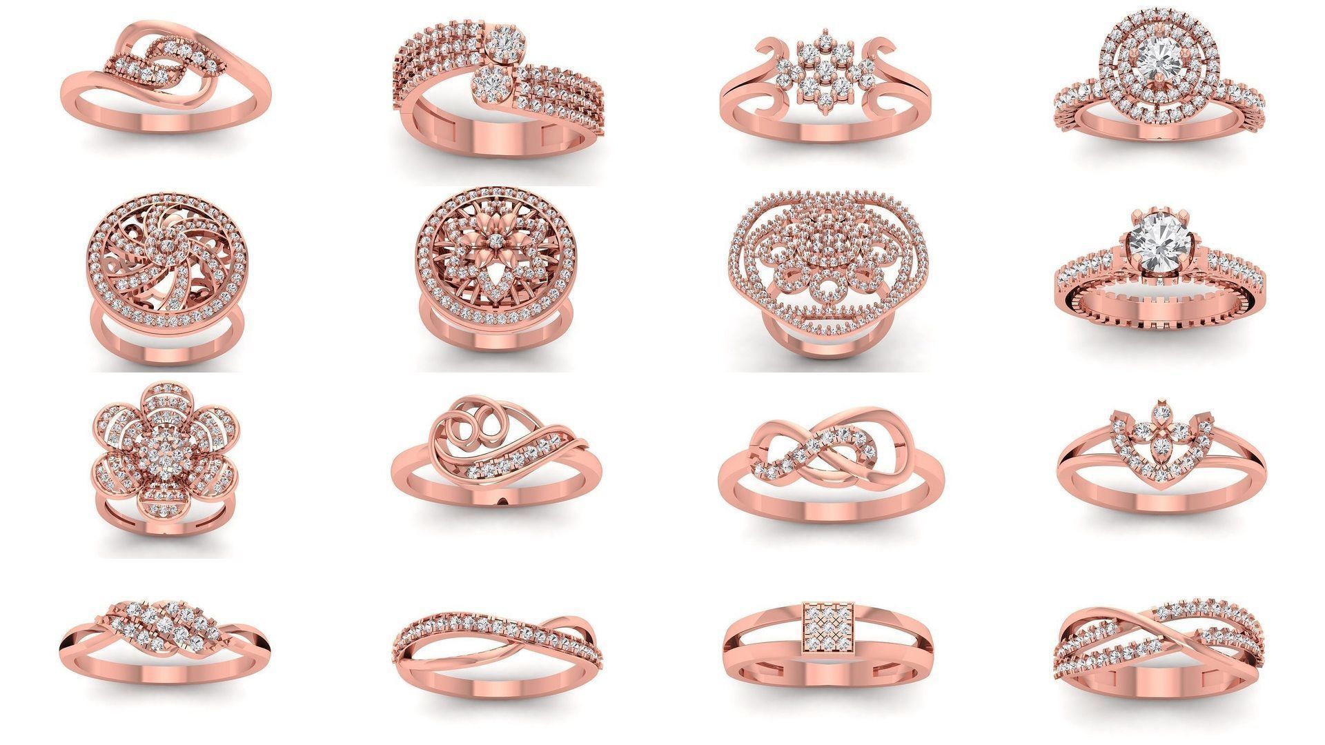 110 Solitaire Wedding Engagement Women Rings Collection _3