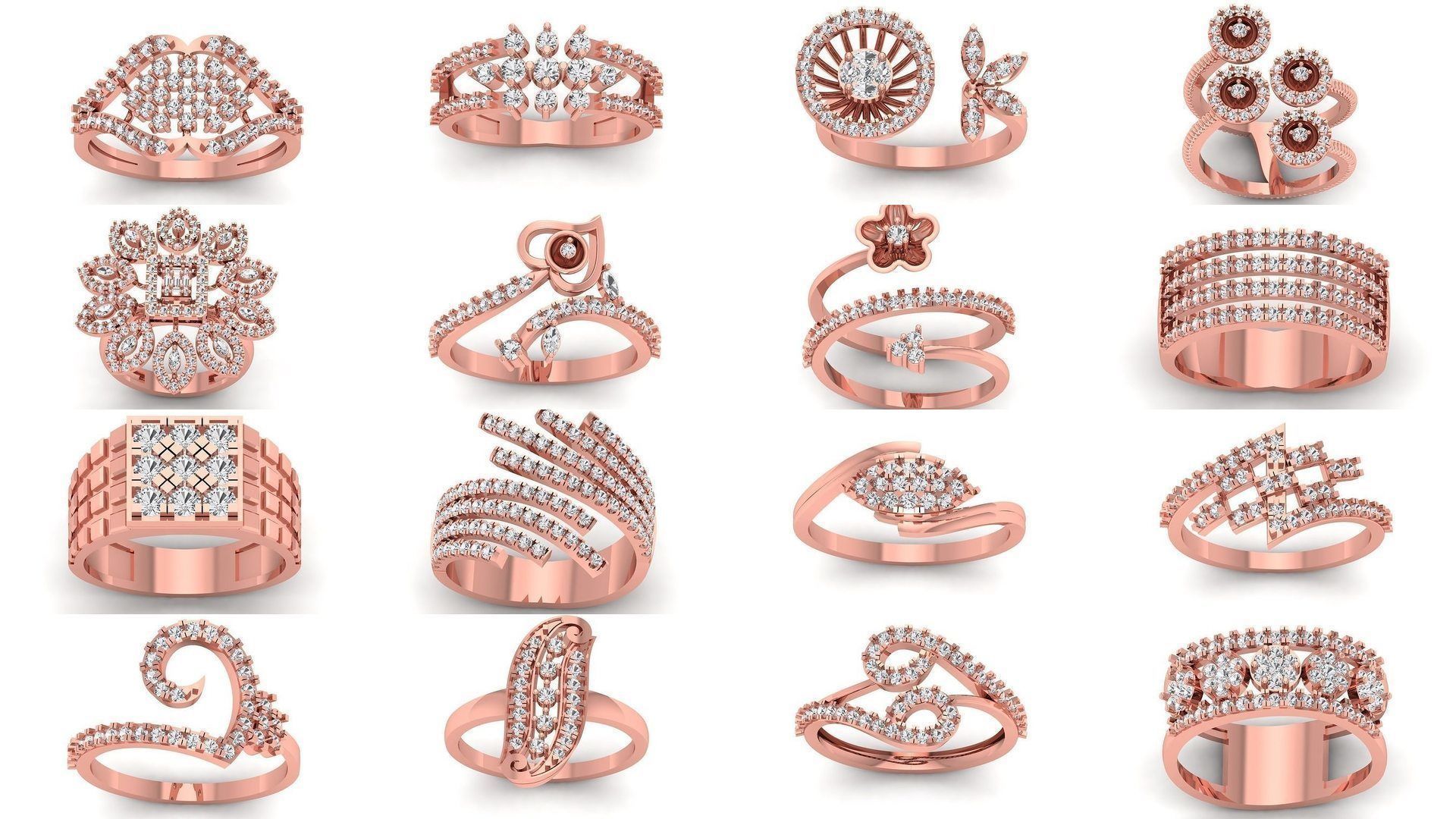 110 Solitaire Wedding Engagement Women Rings Collection _2