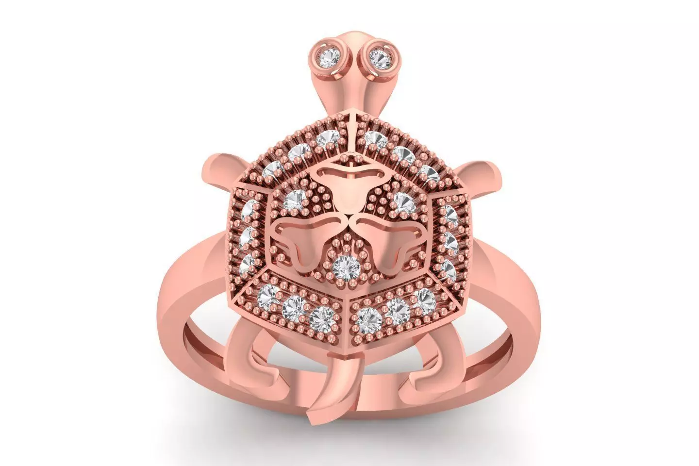 Turtle Ring 3dm STL OBJ FBX Renders Details 3D print model_0