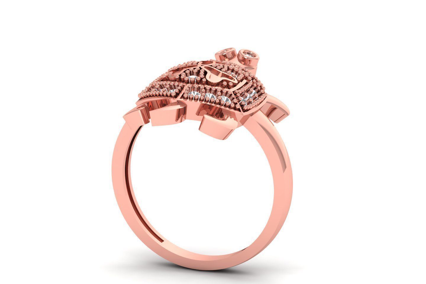Turtle Ring 3dm STL OBJ FBX Renders Details 3D print model_1