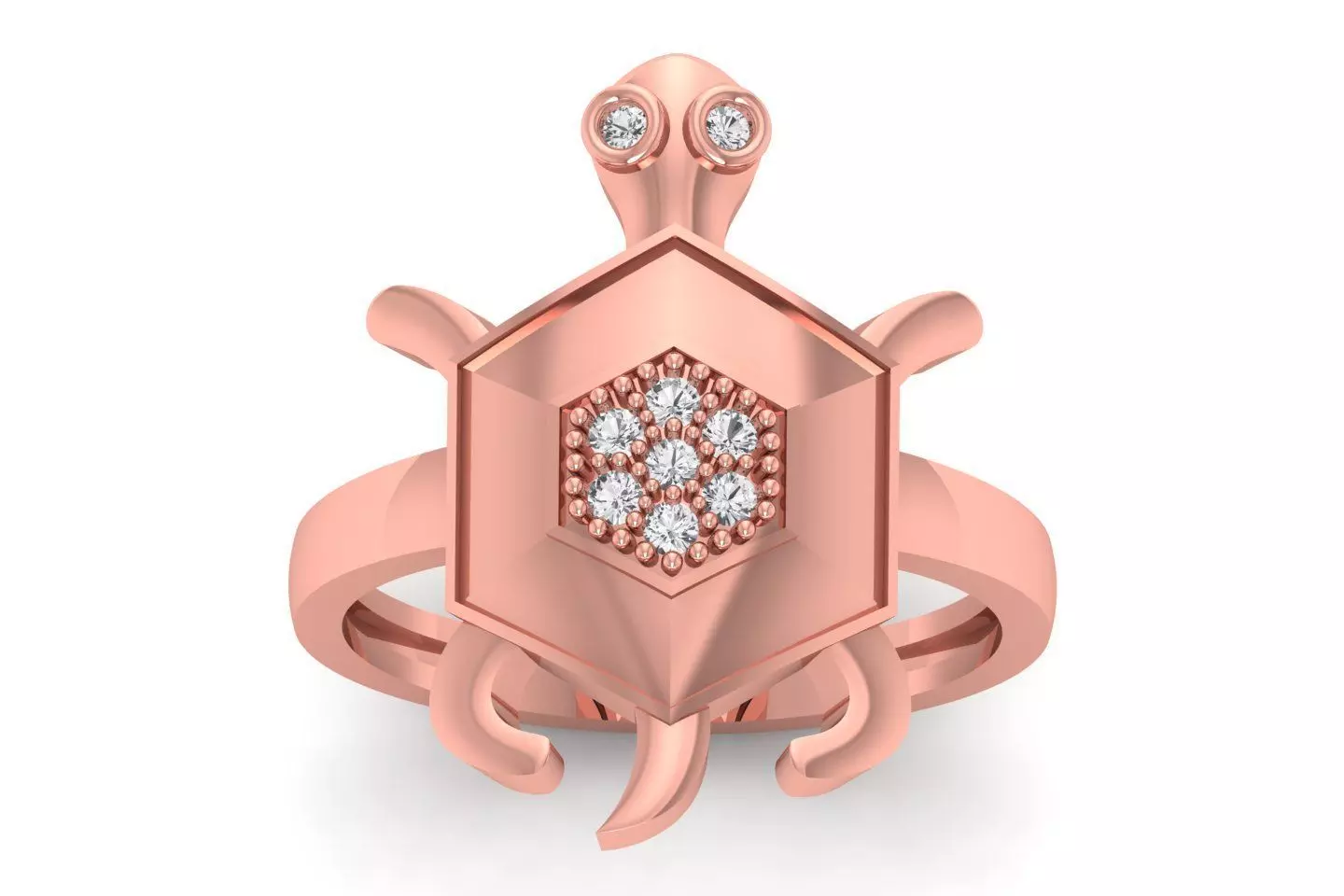 Turtle Ring 3dm STL OBJ FBX Renders Details 3D print model_0