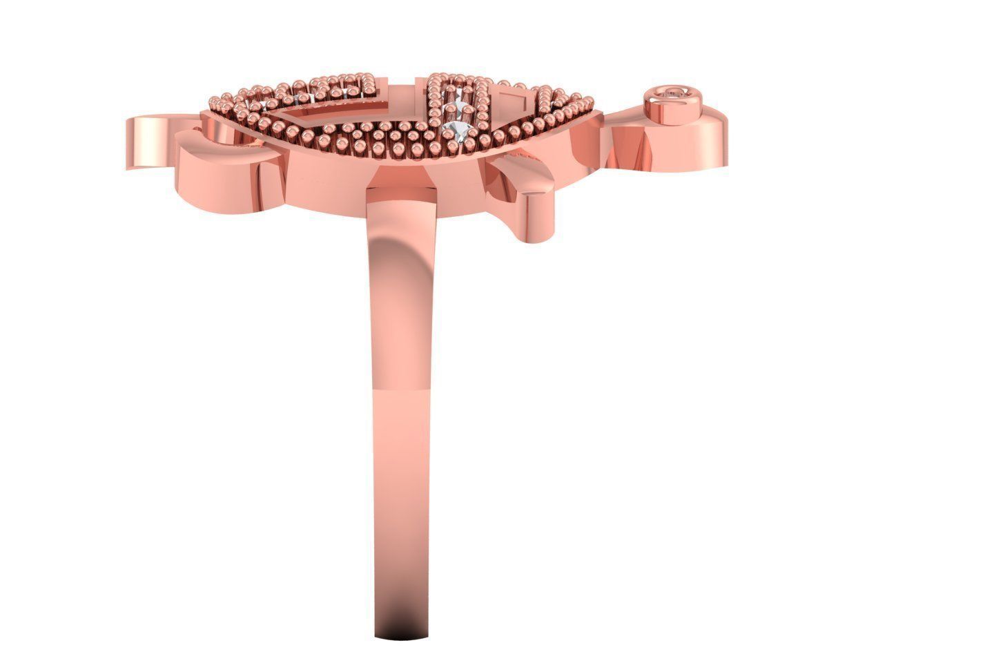 Turtle Ring 3dm STL OBJ FBX Renders Details 3D print model_1