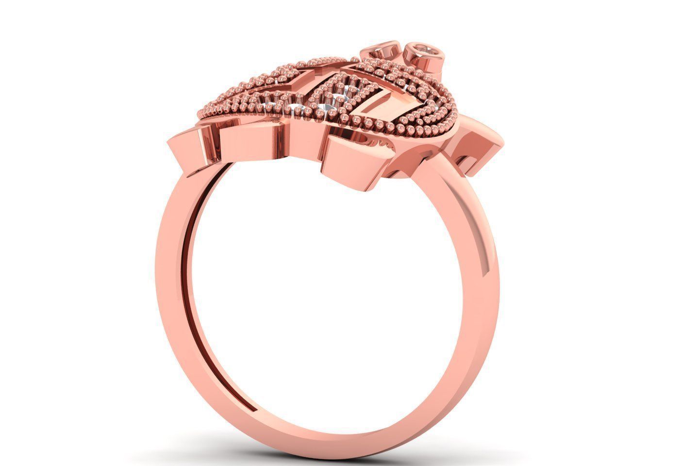 Turtle Ring 3dm STL OBJ FBX Renders Details 3D print model_2