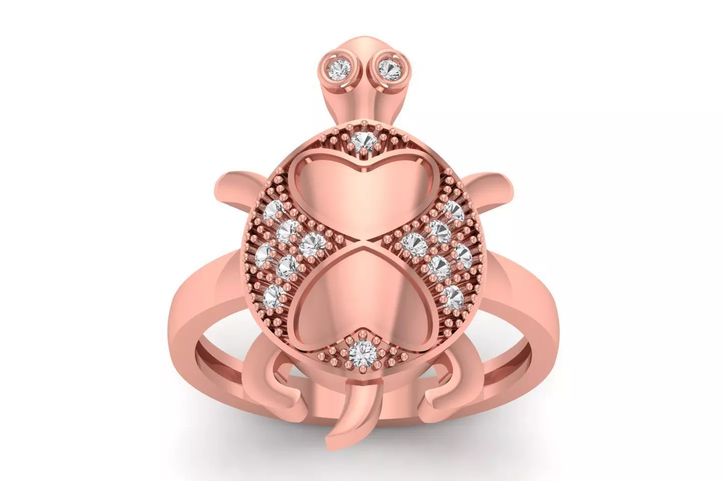 Turtle Ring 3dm STL OBJ FBX Renders Details 3D print model_0
