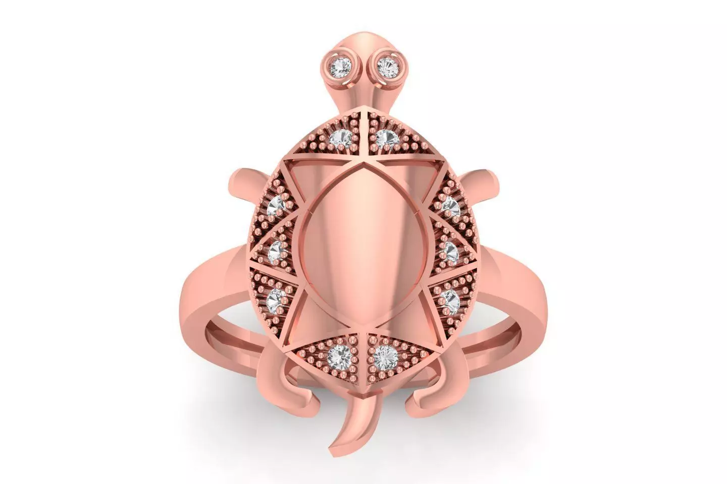 Turtle Ring 3dm STL OBJ FBX Renders Details 3D print model_0