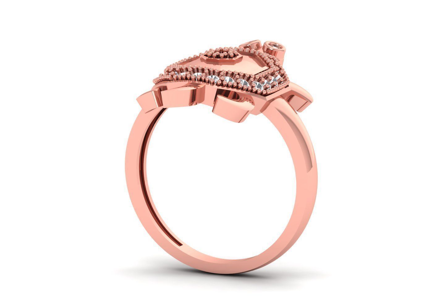 Turtle Ring 3dm STL OBJ FBX Renders Details 3D print model_1