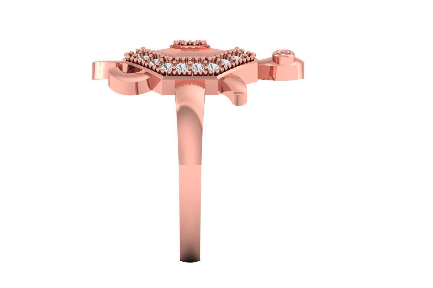 Turtle Ring 3dm STL OBJ FBX Renders Details 3D print model_2