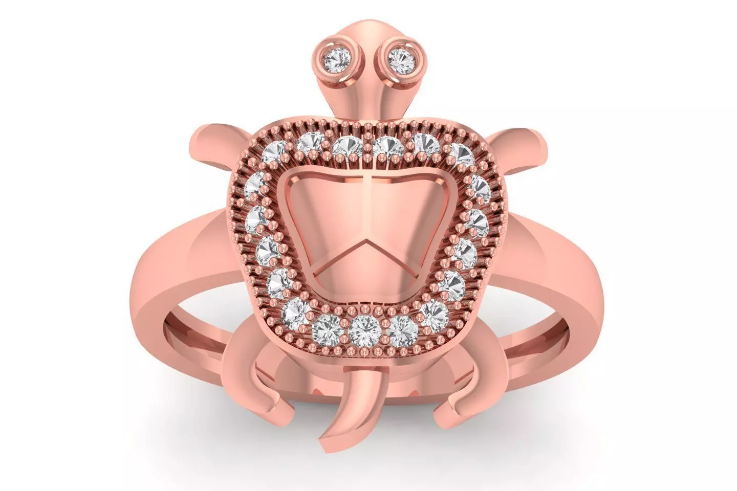 Turtle Ring 3dm STL OBJ FBX Renders Details 3D print model_0