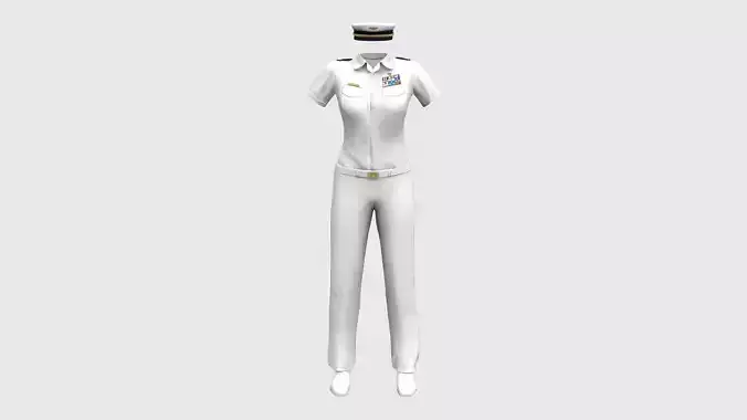 Women Summer White Navy Officer Military Uniform Outfit