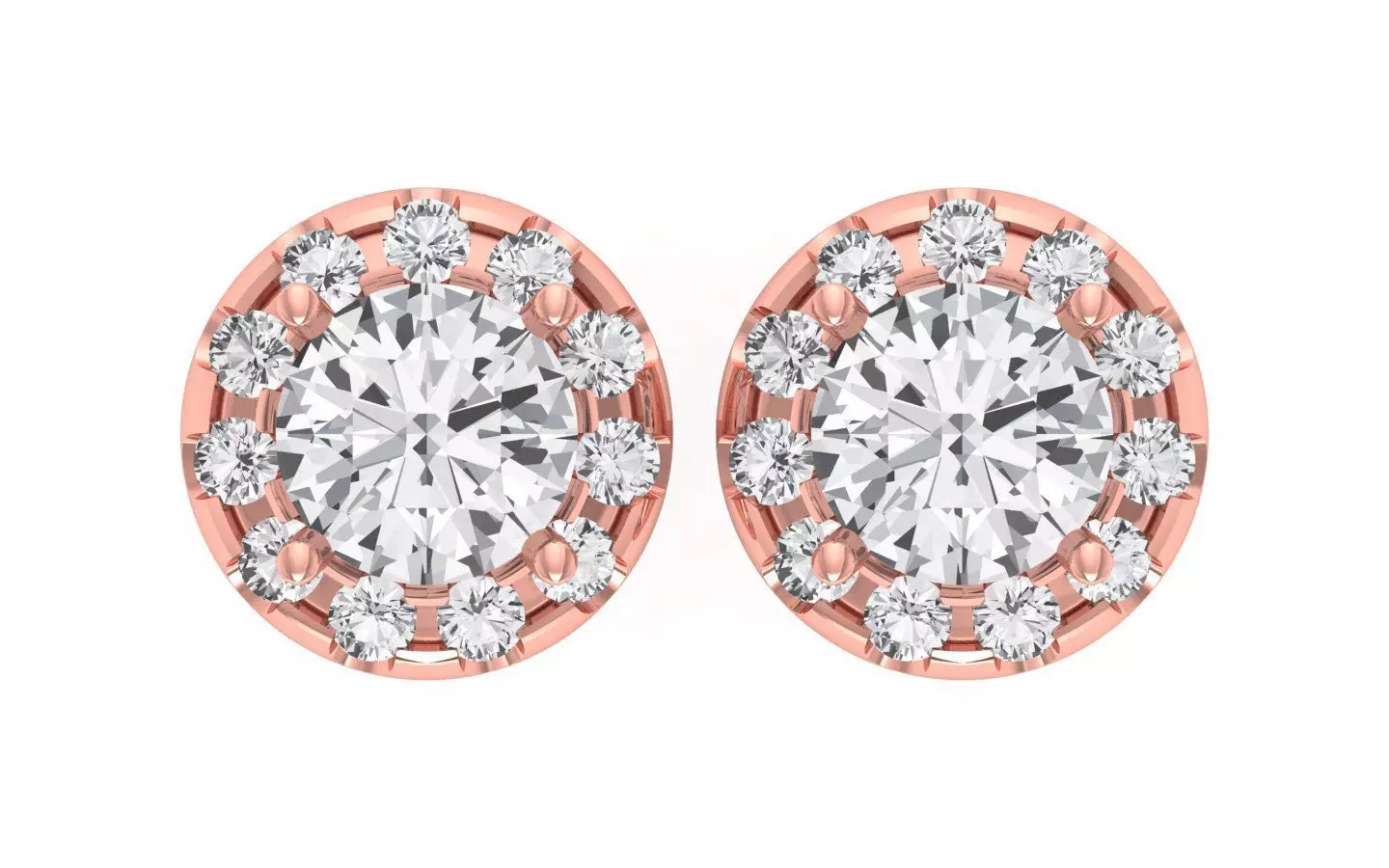 Women Stud Earrings 3dm STL OBJ FBX Renders Details 3D print model
